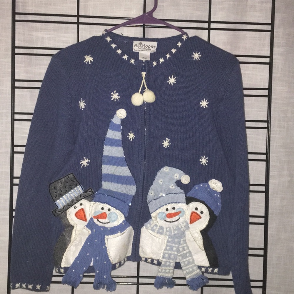 FINAL SALE EUC Heirloom Collectibles Girl 12/14 Snow Cardigan